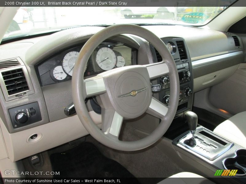 Brilliant Black Crystal Pearl / Dark Slate Gray 2008 Chrysler 300 LX