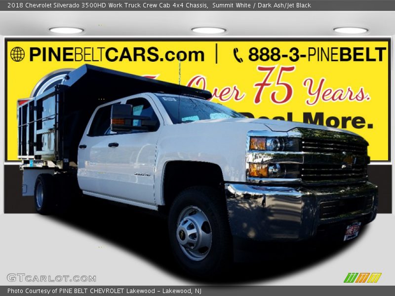 Summit White / Dark Ash/Jet Black 2018 Chevrolet Silverado 3500HD Work Truck Crew Cab 4x4 Chassis