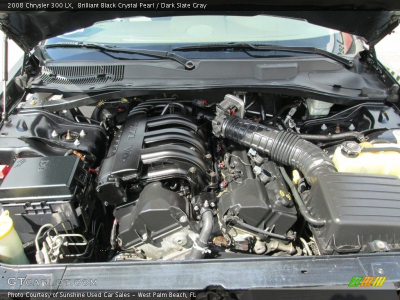 Brilliant Black Crystal Pearl / Dark Slate Gray 2008 Chrysler 300 LX