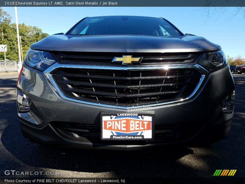 Satin Steel Metallic / Jet Black 2018 Chevrolet Equinox LT AWD