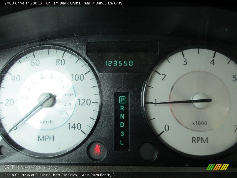 Brilliant Black Crystal Pearl / Dark Slate Gray 2008 Chrysler 300 LX