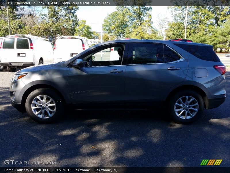 Satin Steel Metallic / Jet Black 2018 Chevrolet Equinox LT AWD