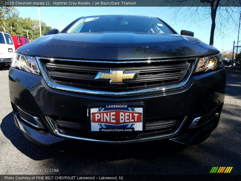Nightfall Gray Metallic / Jet Black/Dark Titanium 2018 Chevrolet Impala LS