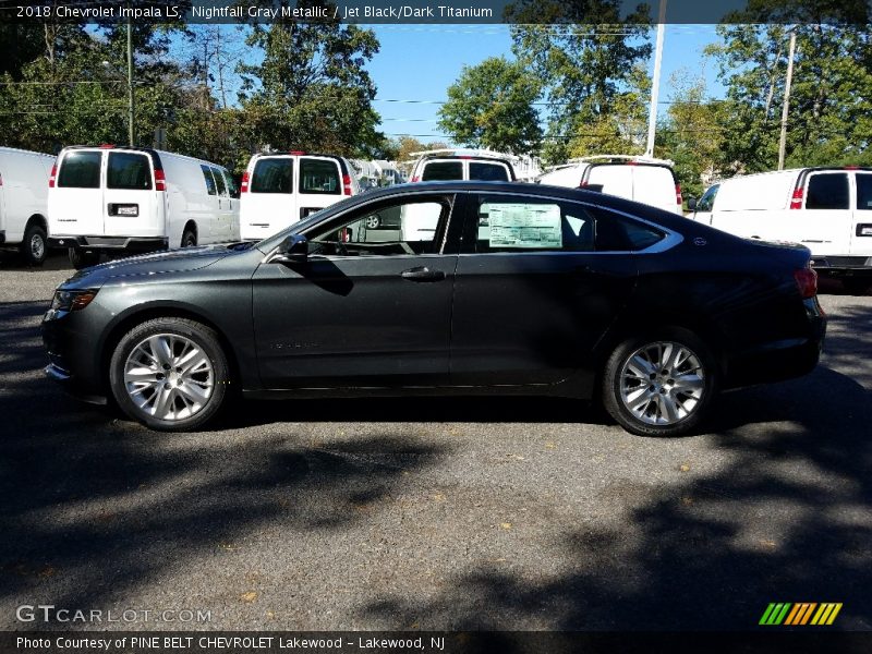 Nightfall Gray Metallic / Jet Black/Dark Titanium 2018 Chevrolet Impala LS