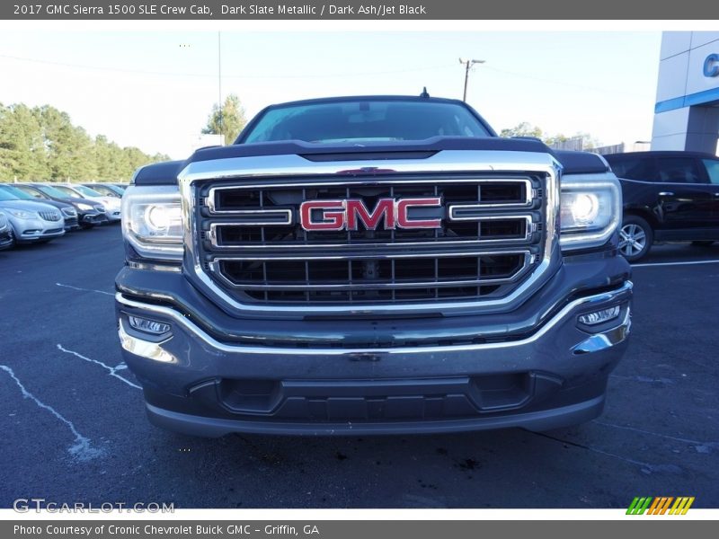 Dark Slate Metallic / Dark Ash/Jet Black 2017 GMC Sierra 1500 SLE Crew Cab