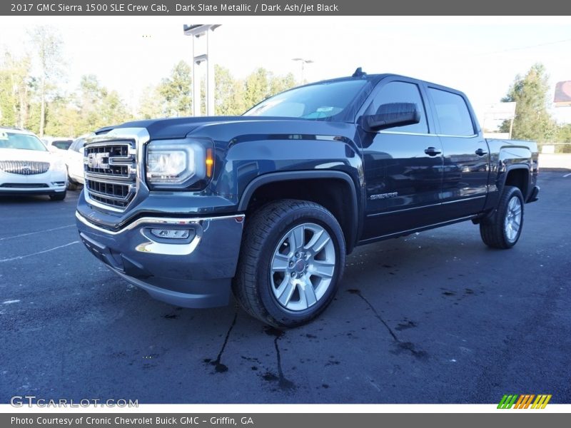 Dark Slate Metallic / Dark Ash/Jet Black 2017 GMC Sierra 1500 SLE Crew Cab