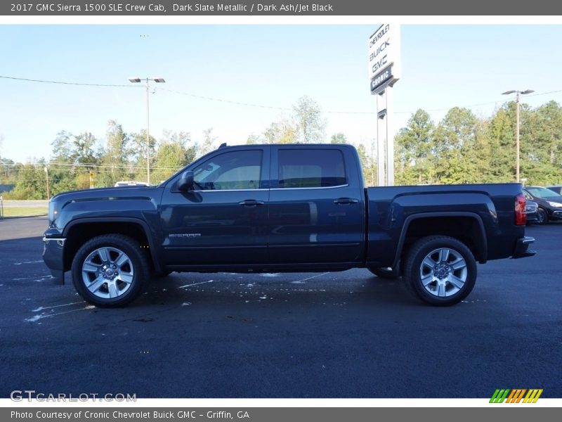 Dark Slate Metallic / Dark Ash/Jet Black 2017 GMC Sierra 1500 SLE Crew Cab