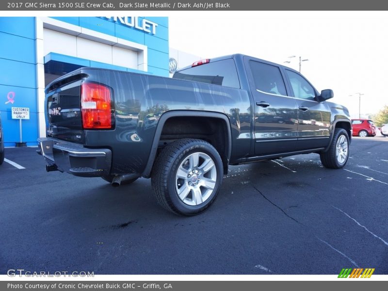 Dark Slate Metallic / Dark Ash/Jet Black 2017 GMC Sierra 1500 SLE Crew Cab