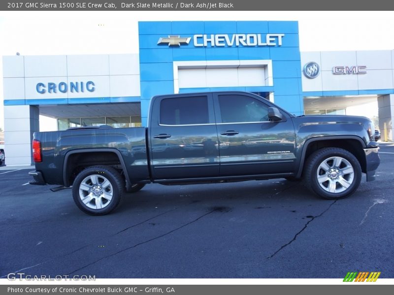 Dark Slate Metallic / Dark Ash/Jet Black 2017 GMC Sierra 1500 SLE Crew Cab