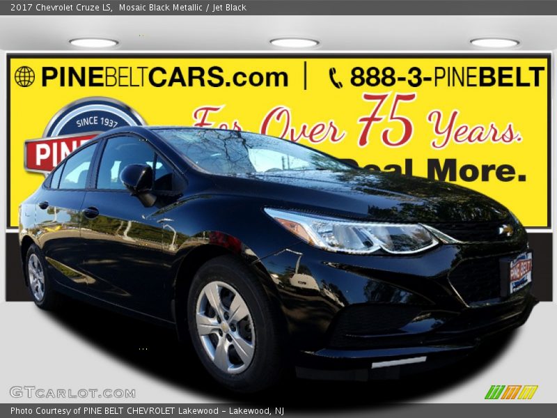 Mosaic Black Metallic / Jet Black 2017 Chevrolet Cruze LS