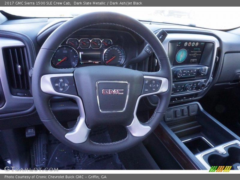 Dark Slate Metallic / Dark Ash/Jet Black 2017 GMC Sierra 1500 SLE Crew Cab