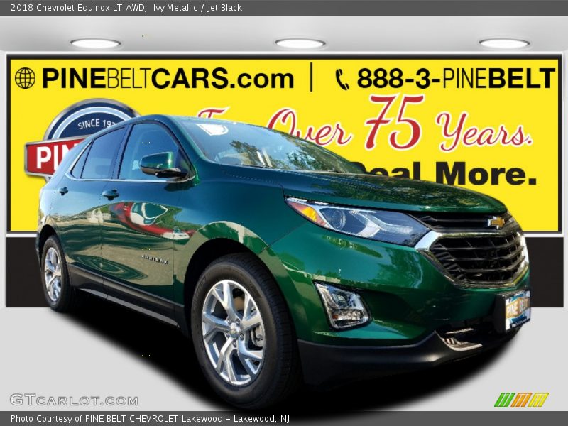 Ivy Metallic / Jet Black 2018 Chevrolet Equinox LT AWD