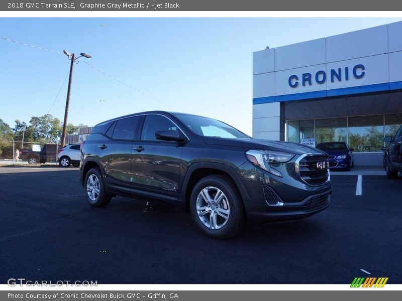 Graphite Gray Metallic / ­Jet Black 2018 GMC Terrain SLE