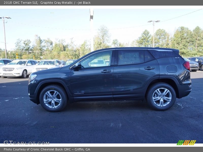 Graphite Gray Metallic / ­Jet Black 2018 GMC Terrain SLE