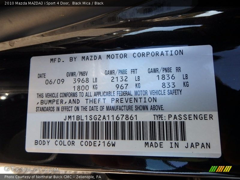 Black Mica / Black 2010 Mazda MAZDA3 i Sport 4 Door