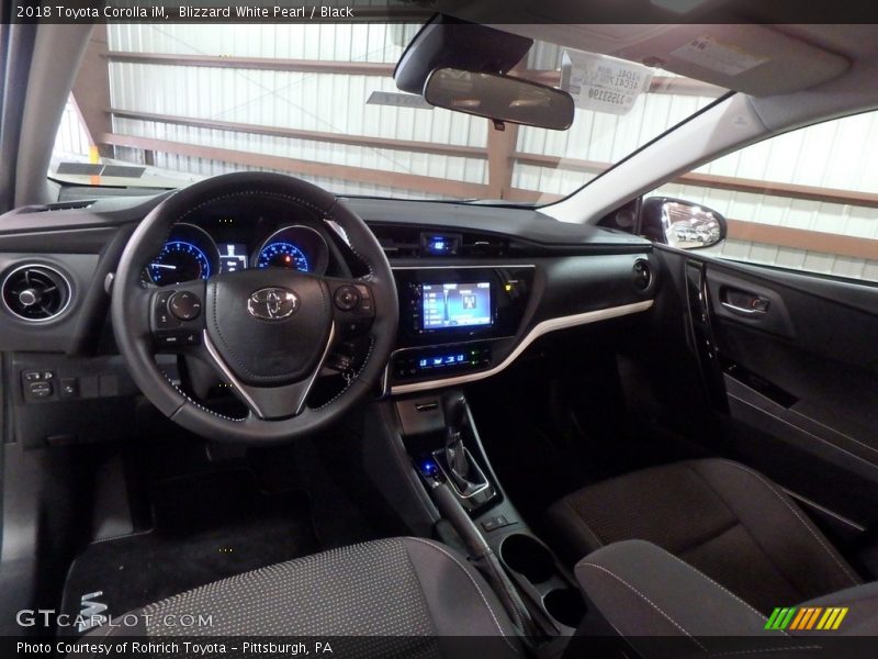 Blizzard White Pearl / Black 2018 Toyota Corolla iM