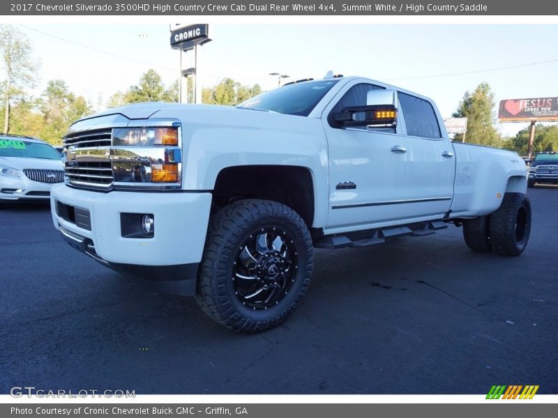 Summit White / High Country Saddle 2017 Chevrolet Silverado 3500HD High Country Crew Cab Dual Rear Wheel 4x4