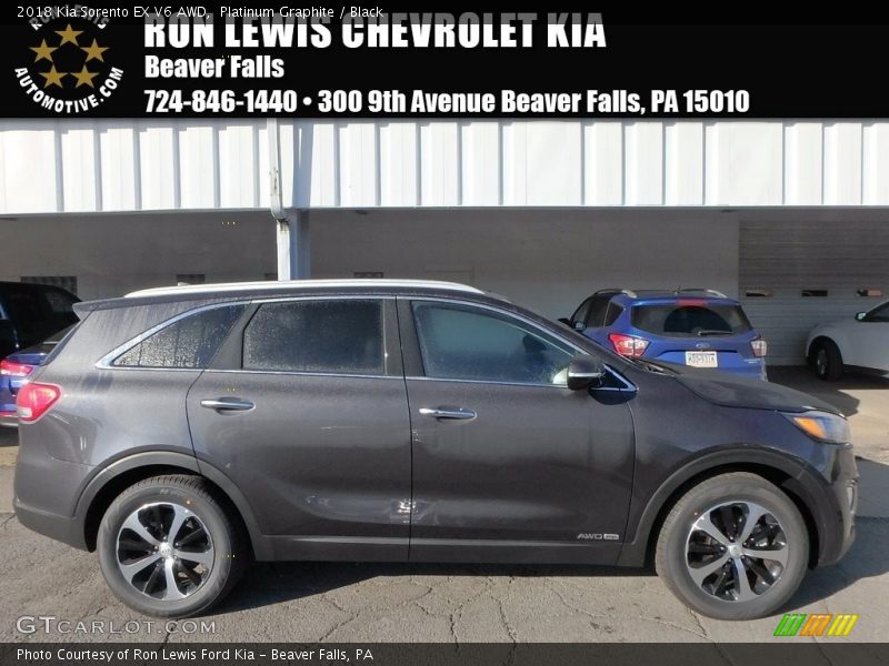 Platinum Graphite / Black 2018 Kia Sorento EX V6 AWD