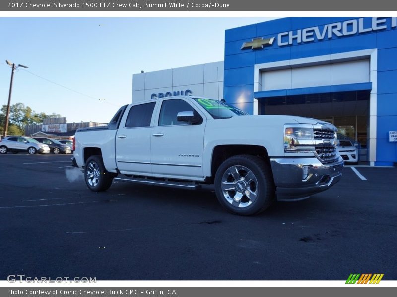 Summit White / Cocoa/­Dune 2017 Chevrolet Silverado 1500 LTZ Crew Cab