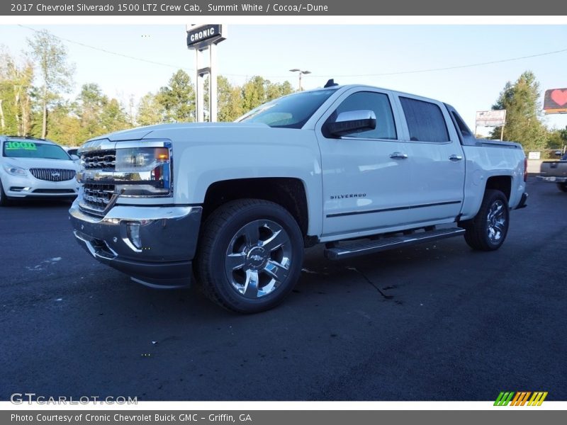 Summit White / Cocoa/­Dune 2017 Chevrolet Silverado 1500 LTZ Crew Cab