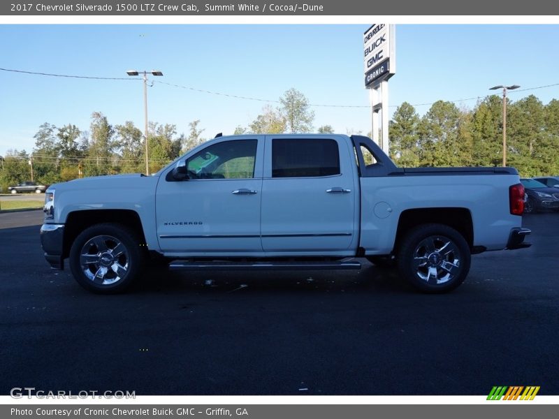 Summit White / Cocoa/­Dune 2017 Chevrolet Silverado 1500 LTZ Crew Cab