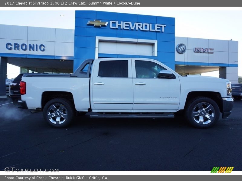 Summit White / Cocoa/­Dune 2017 Chevrolet Silverado 1500 LTZ Crew Cab