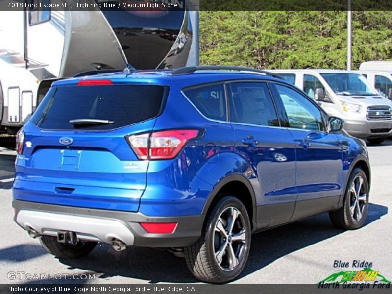 Lightning Blue / Medium Light Stone 2018 Ford Escape SEL
