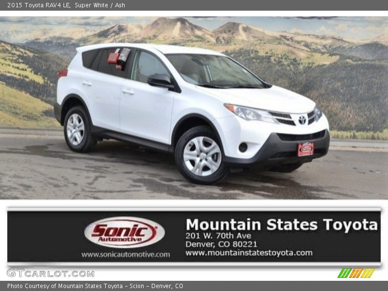Super White / Ash 2015 Toyota RAV4 LE
