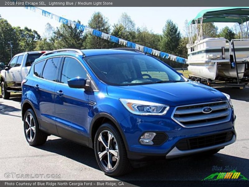 Lightning Blue / Medium Light Stone 2018 Ford Escape SEL
