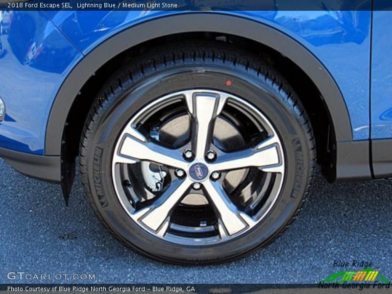 Lightning Blue / Medium Light Stone 2018 Ford Escape SEL