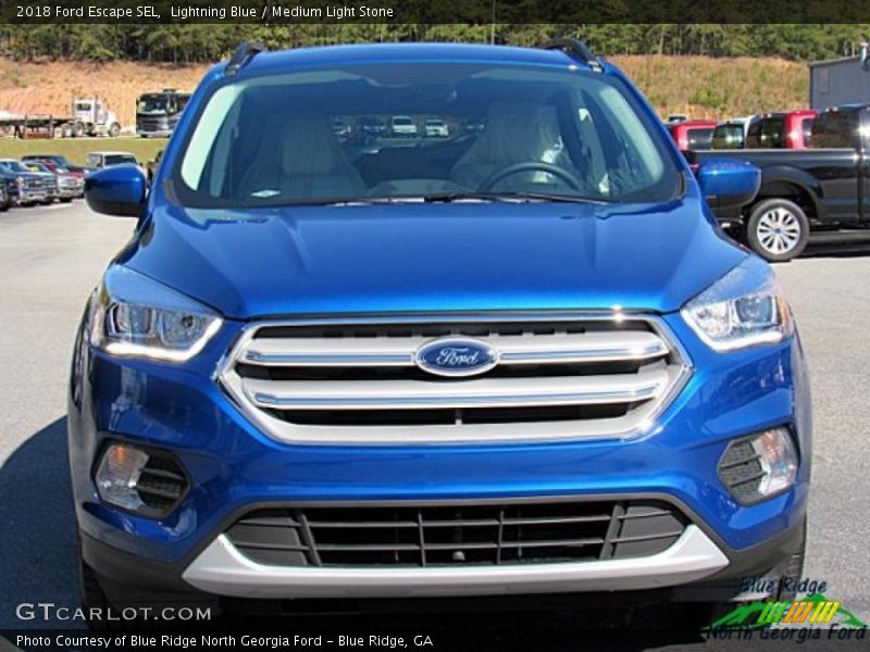 Lightning Blue / Medium Light Stone 2018 Ford Escape SEL