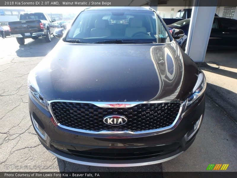 Walnut Metallic / Stone Beige 2018 Kia Sorento EX 2.0T AWD