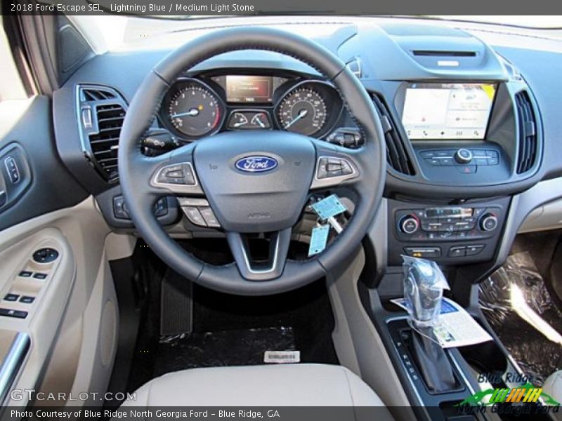 Lightning Blue / Medium Light Stone 2018 Ford Escape SEL