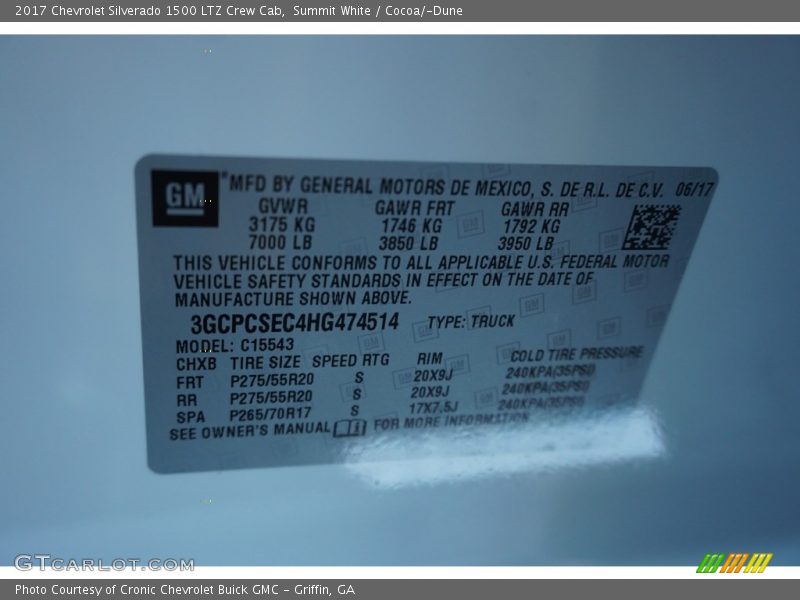 Summit White / Cocoa/­Dune 2017 Chevrolet Silverado 1500 LTZ Crew Cab