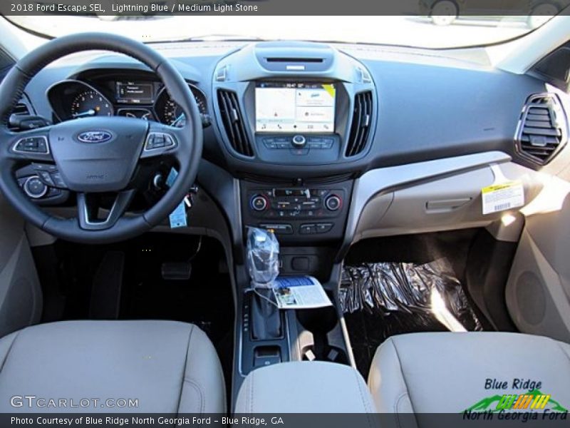Lightning Blue / Medium Light Stone 2018 Ford Escape SEL