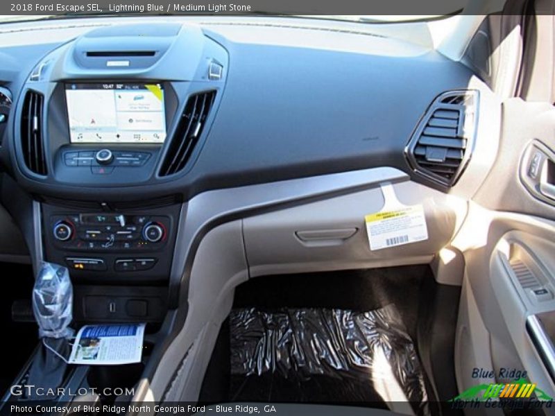 Lightning Blue / Medium Light Stone 2018 Ford Escape SEL