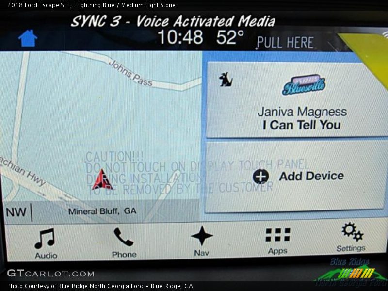 Lightning Blue / Medium Light Stone 2018 Ford Escape SEL