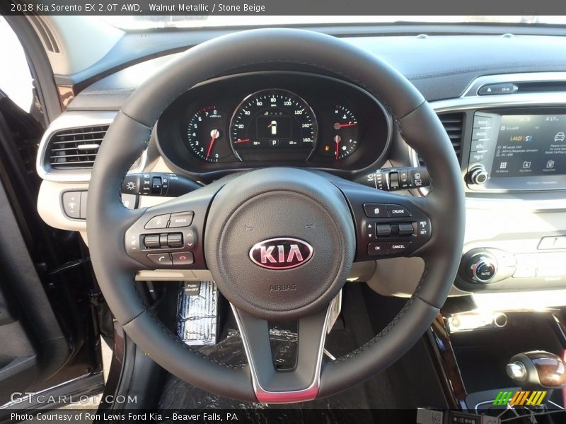 Walnut Metallic / Stone Beige 2018 Kia Sorento EX 2.0T AWD
