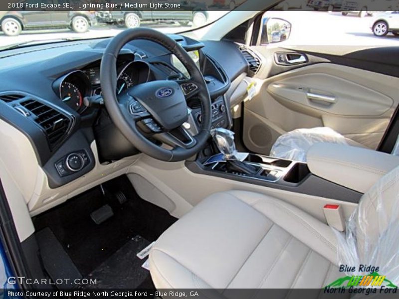 Lightning Blue / Medium Light Stone 2018 Ford Escape SEL