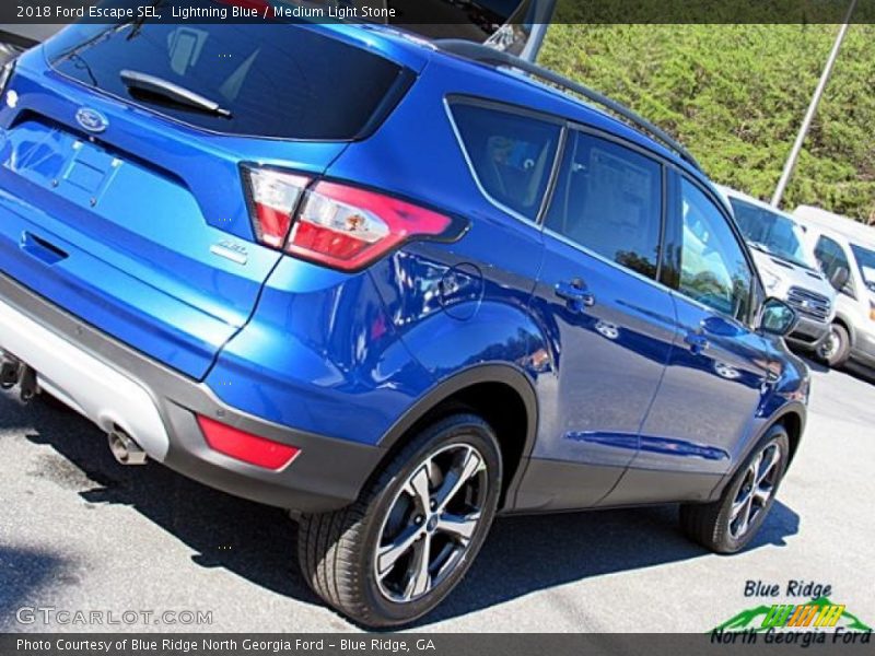 Lightning Blue / Medium Light Stone 2018 Ford Escape SEL