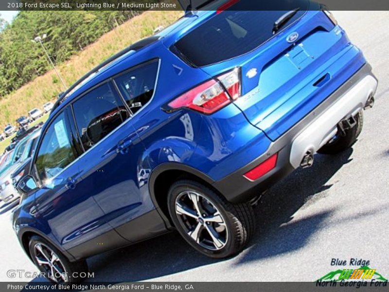 Lightning Blue / Medium Light Stone 2018 Ford Escape SEL