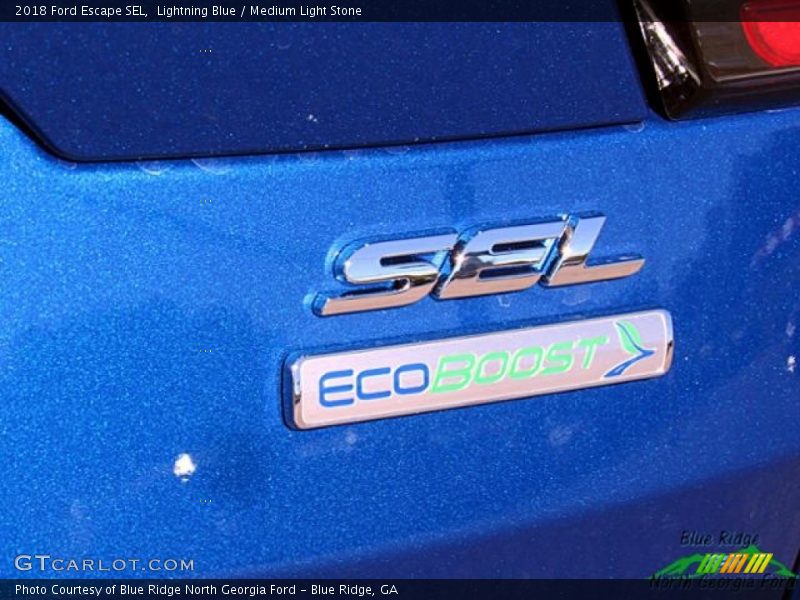 Lightning Blue / Medium Light Stone 2018 Ford Escape SEL