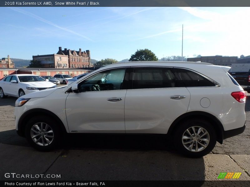 Snow White Pearl / Black 2018 Kia Sorento LX AWD