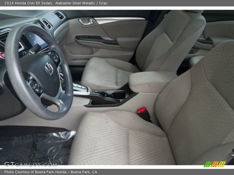 Alabaster Silver Metallic / Gray 2014 Honda Civic EX Sedan