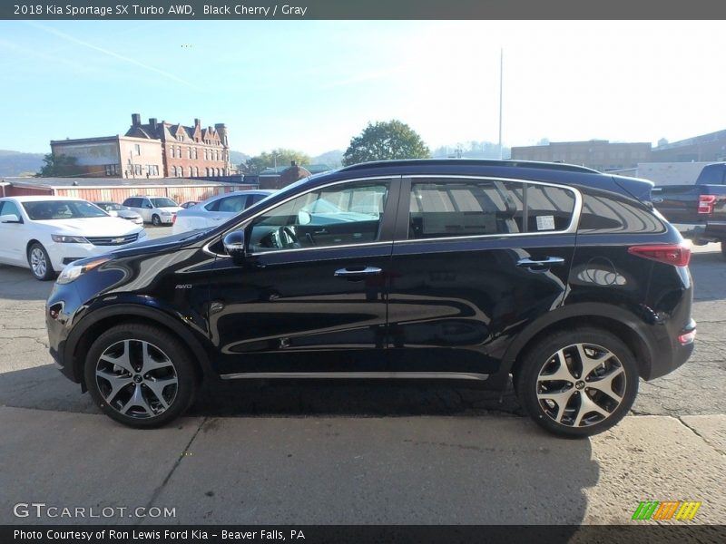 Black Cherry / Gray 2018 Kia Sportage SX Turbo AWD