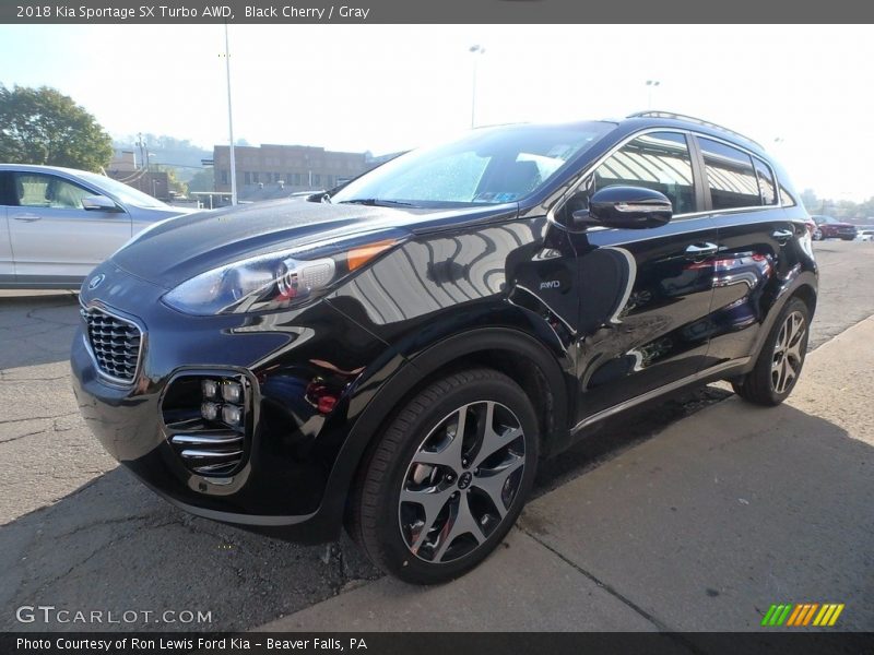 Black Cherry / Gray 2018 Kia Sportage SX Turbo AWD