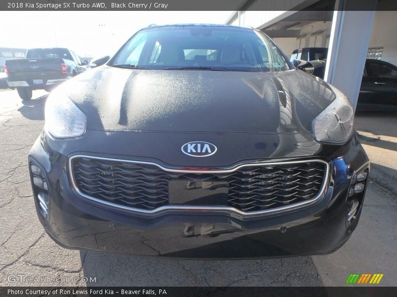 Black Cherry / Gray 2018 Kia Sportage SX Turbo AWD