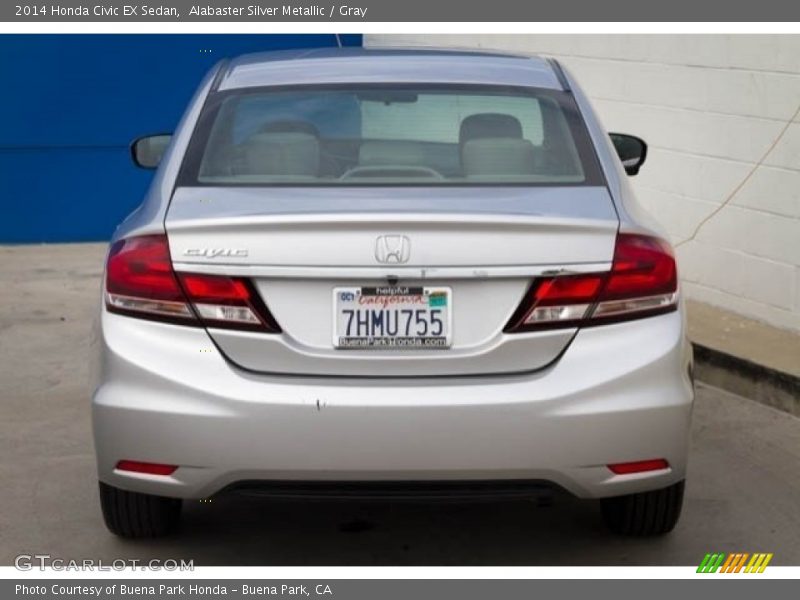 Alabaster Silver Metallic / Gray 2014 Honda Civic EX Sedan