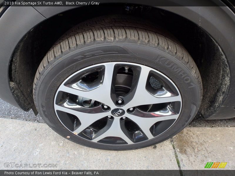 Black Cherry / Gray 2018 Kia Sportage SX Turbo AWD