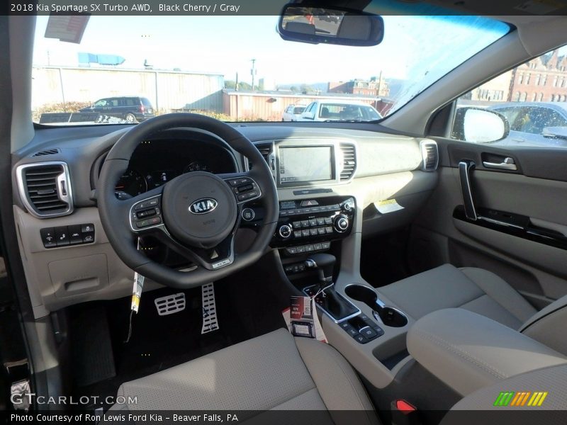 Black Cherry / Gray 2018 Kia Sportage SX Turbo AWD
